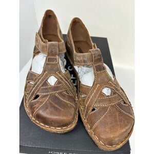 NWB Josef Seibel ROSALIE 29 Fisherman Sandal Shoes Closed Toe Leather 36 5 5.5